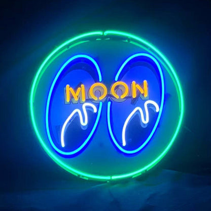 Moon Eyes Neon Signs Green Neon Signs Land