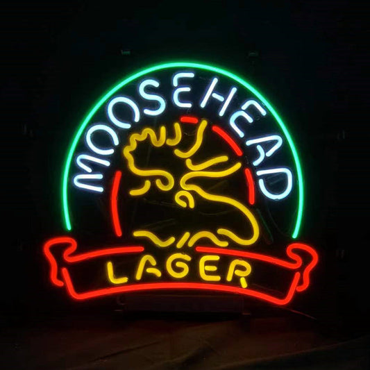 Moosehead Lager with Stag Deer Neon Signs Light Neon Signs Land
