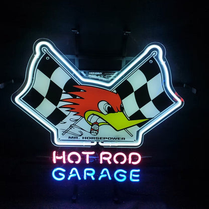 Mr Horsepower Hot Rod Garage Neon Sign Neon Signs Land