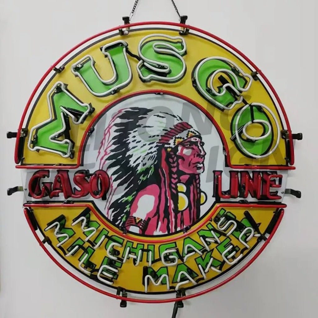 Musgo Gasoline Michigans Mile Maker Neon Signs Neon Signs Land