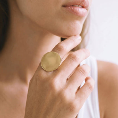 Mwanzo Circular Large Disc Ring for Women