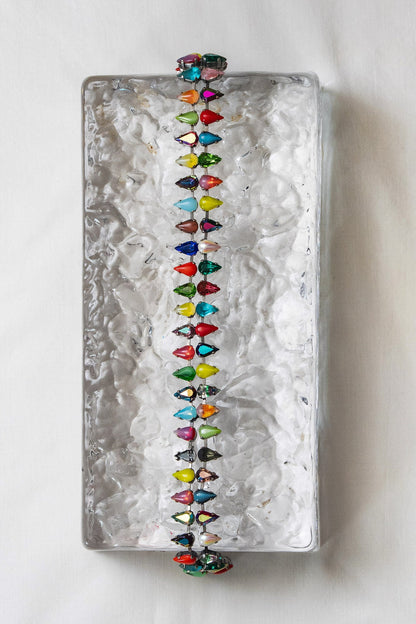 Layering Choker in Double Mini Aurora Fang (Silver)