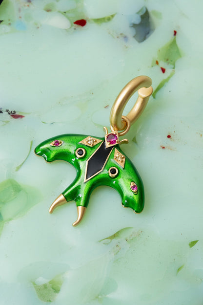 Luna Moth Enamel Ear Cuff (Gold) SHIPS IN APRIL