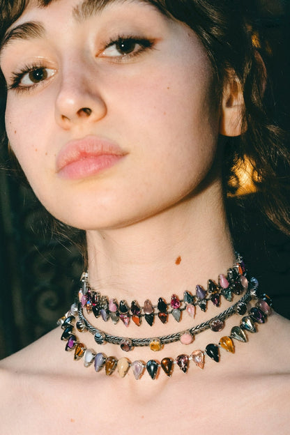 Chainmail Choker in Punk Rocks (Silver) SHIPS IN MARCH
