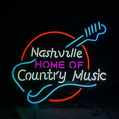 Nashville Home of Country Muisc Guitar Neon Signs Neon Signs Land