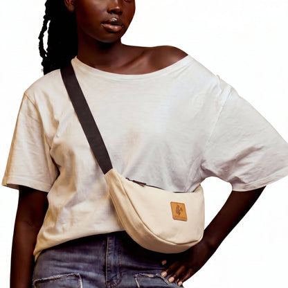 Round Mini Shoulder Bags for Women - Canvas Bag