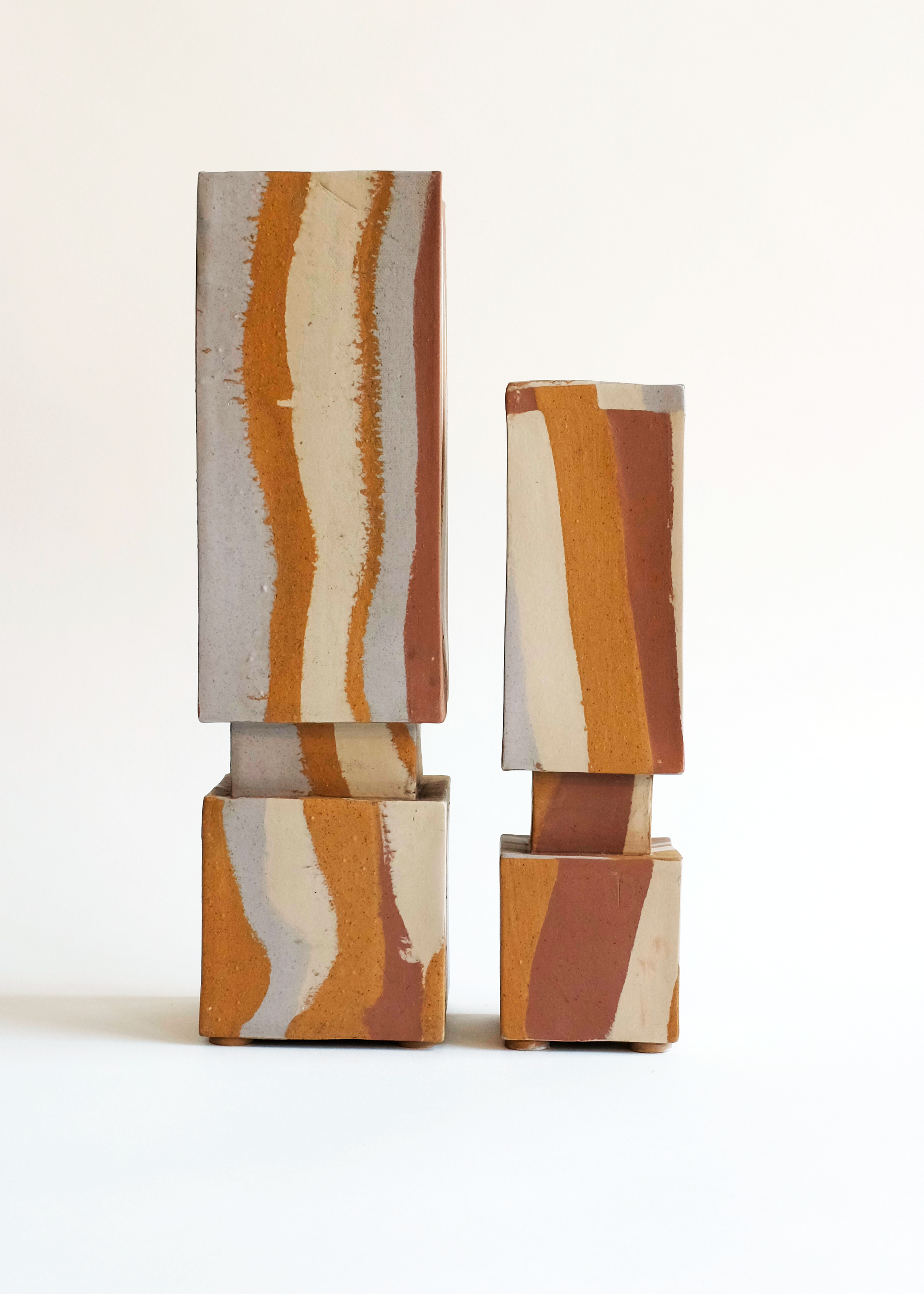 Squared Vase Large rust designs