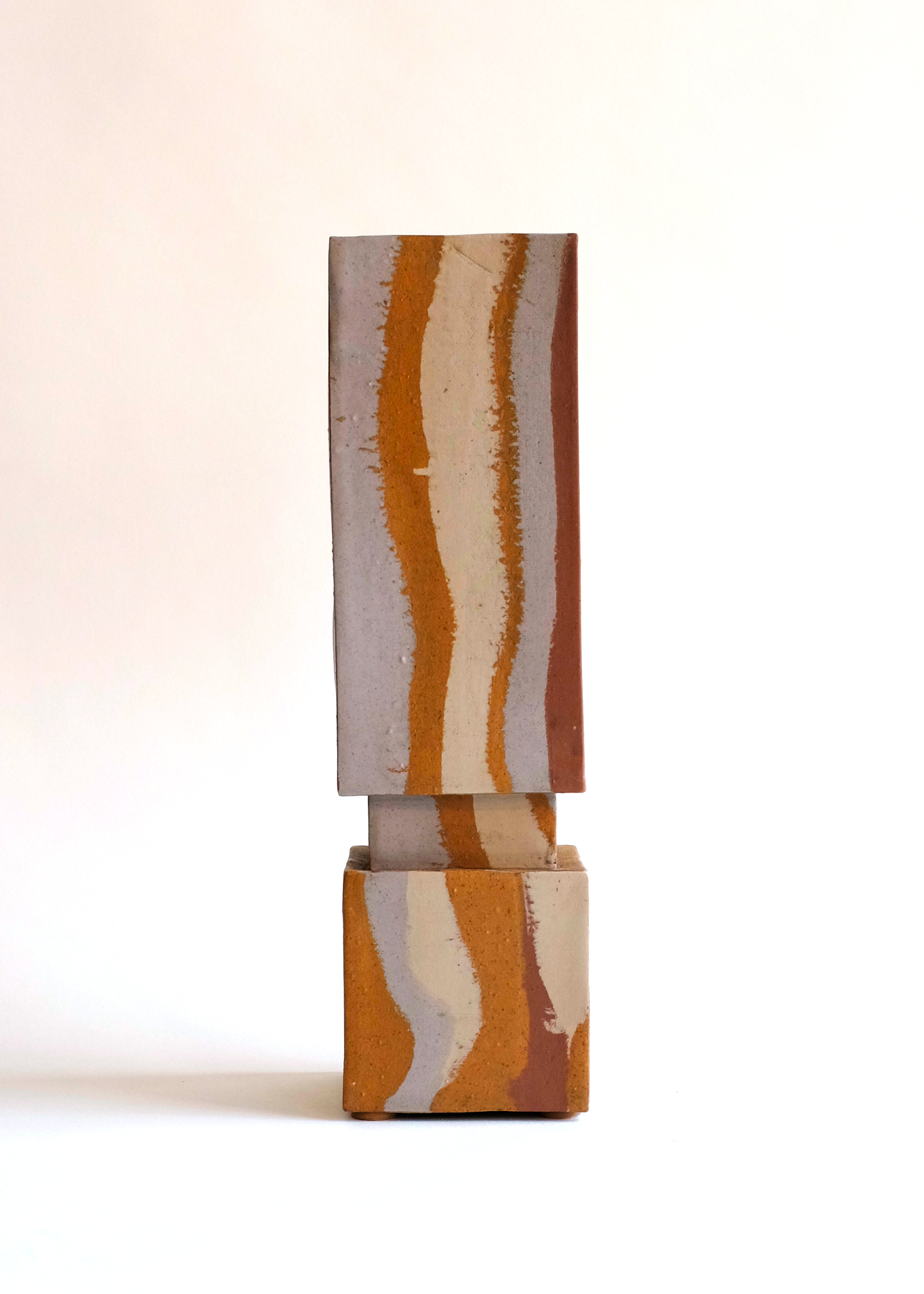 Squared Vase Large rust designs