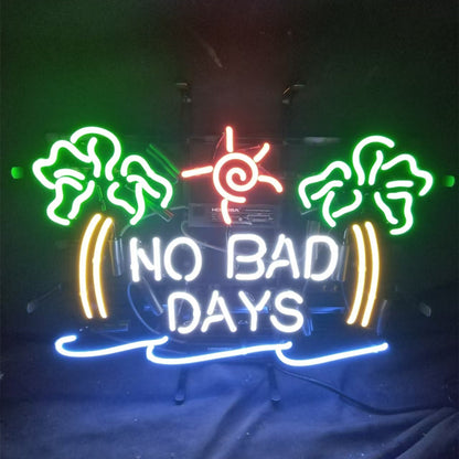 No Bad Days Sun Beach Palm Tree Neon Signs Neon Signs Land