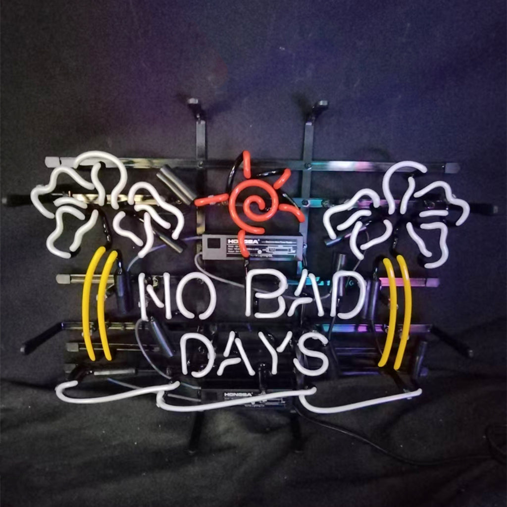 No Bad Days Sun Beach Palm Tree Neon Signs Neon Signs Land