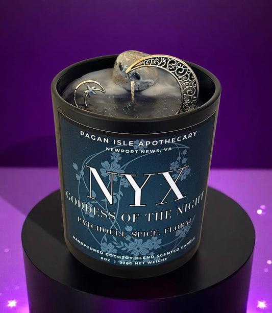 Nyx Crystal Candle Pagan Isle Apothecary