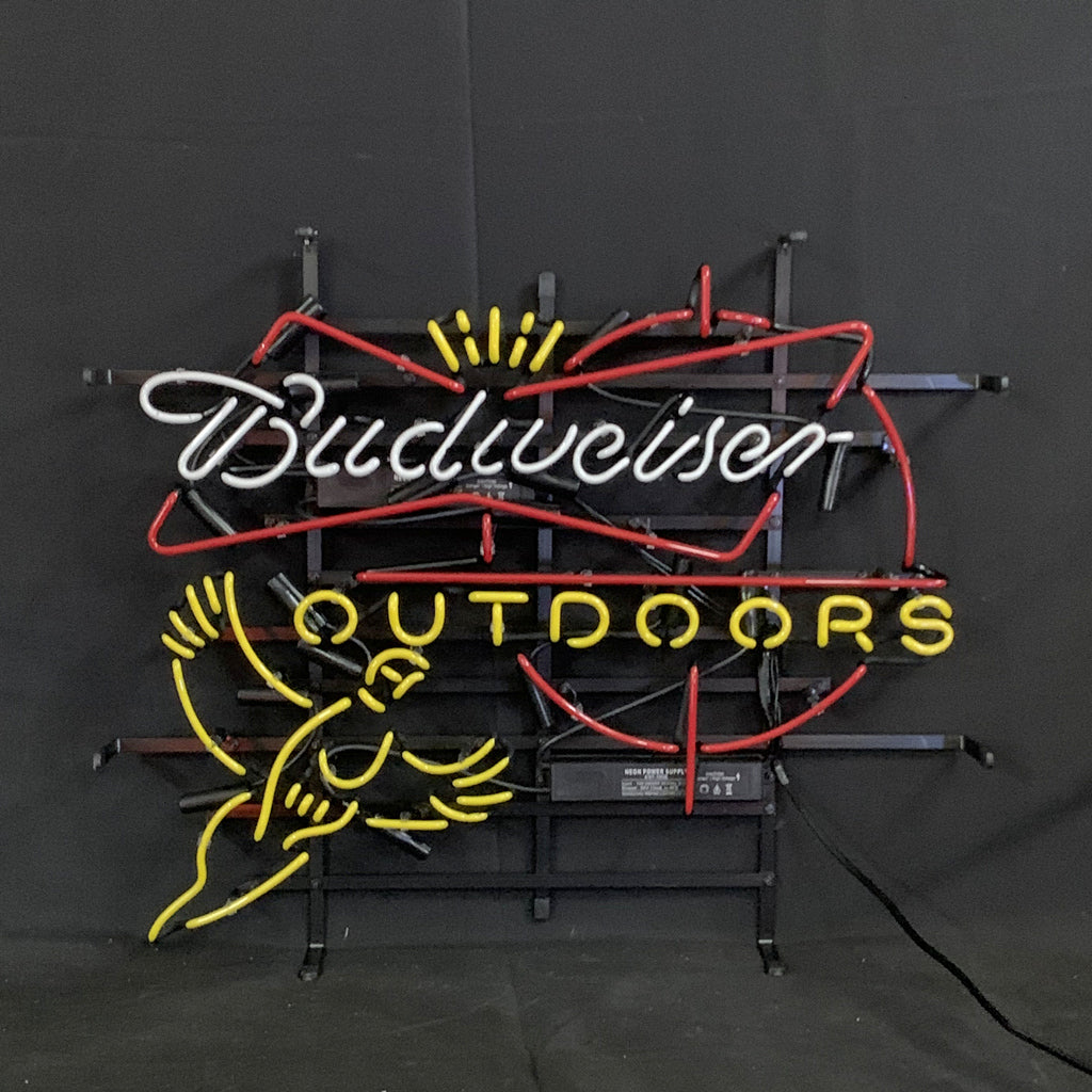 Outdoors Pheasant Budweiser with Crown Neon Light Sign Neon Signs Land