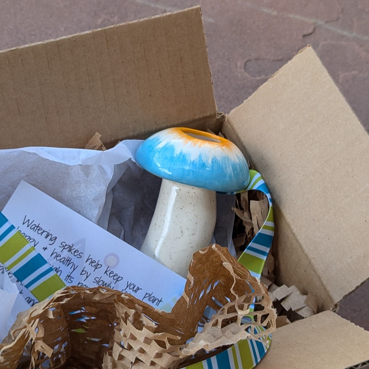 Medium Mushroom Watering Spike Mountain Mudworks