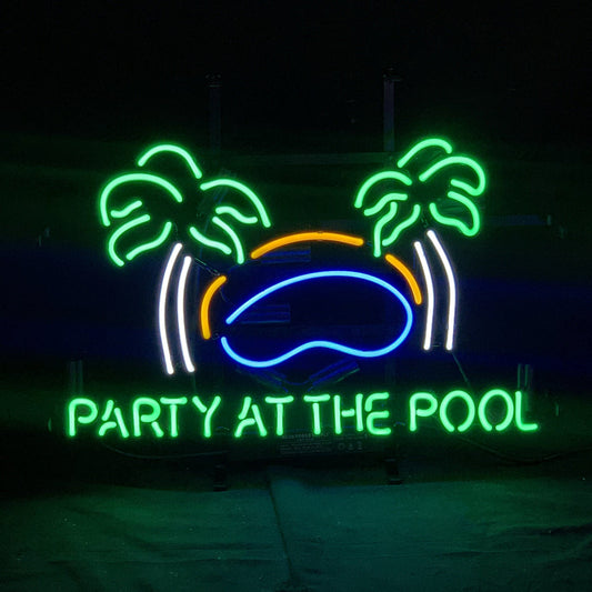 Party At The Pool Palm Tree Neon Signs Neon Signs Land