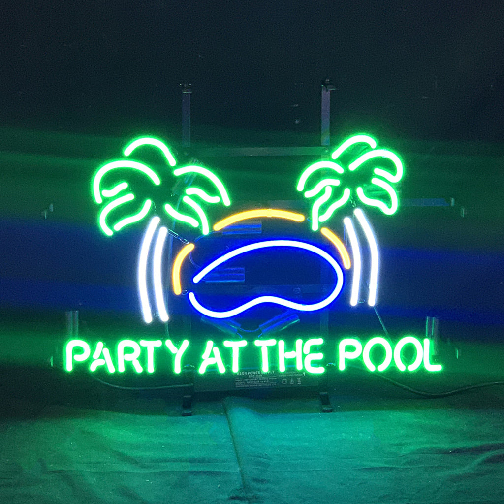 Party At The Pool Palm Tree Neon Signs Neon Signs Land