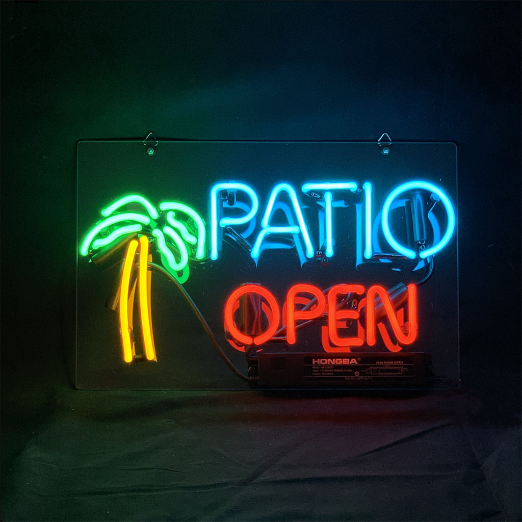 Patio Open with Palm Tree Neon Signs Light Neon Signs Land