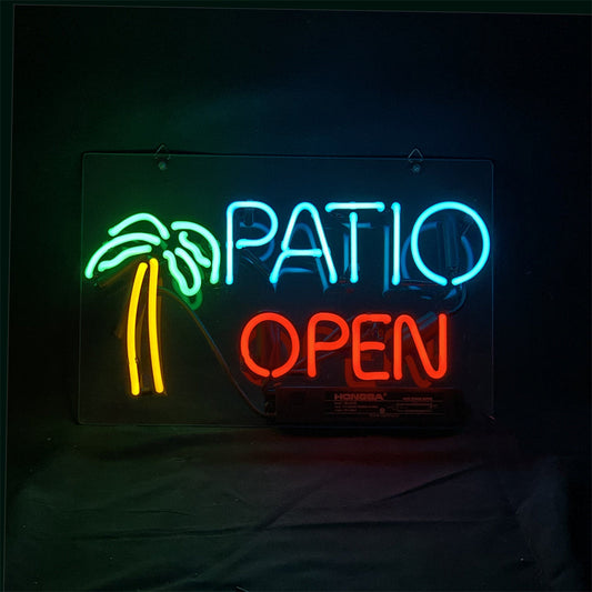 Patio Open with Palm Tree Neon Signs Light Neon Signs Land