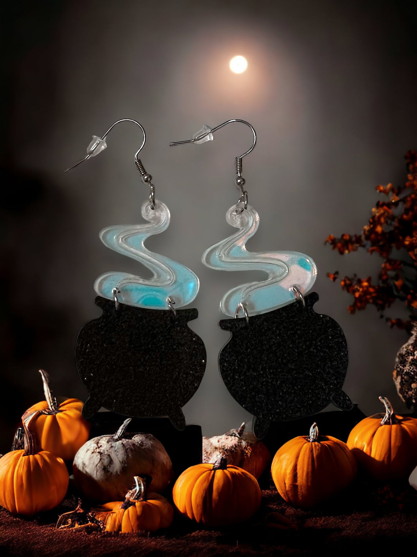 Witches Brew Halloween Earrings by Lipstick & Chrome Quirks!