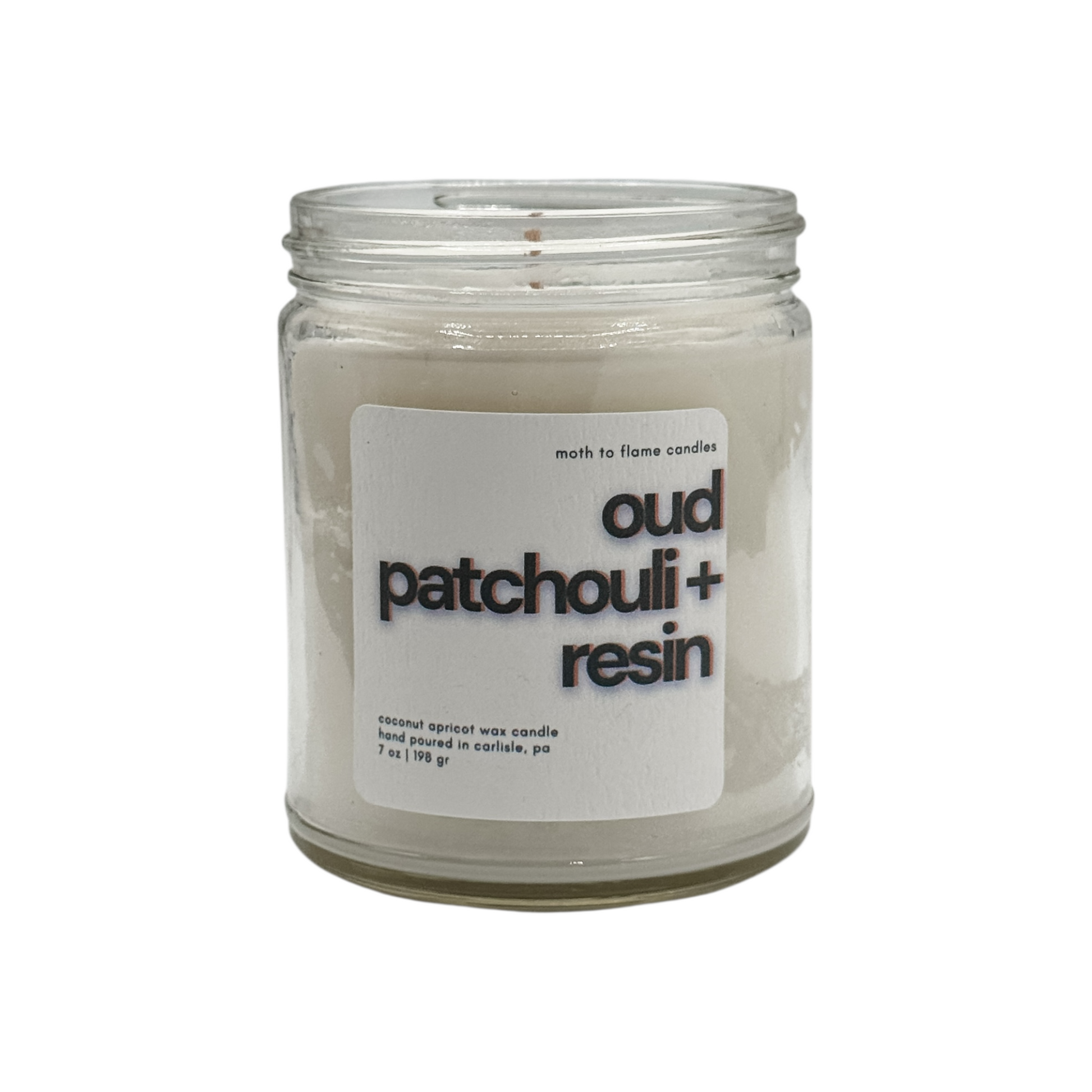 Oud Patchouli + Resins – 7 oz Candl Moth to Flame Candles