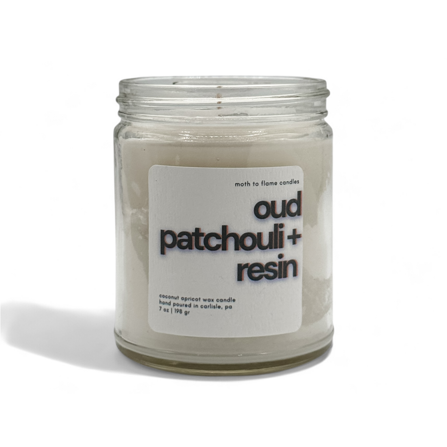Oud Patchouli + Resins – 7 oz Candl Moth to Flame Candles