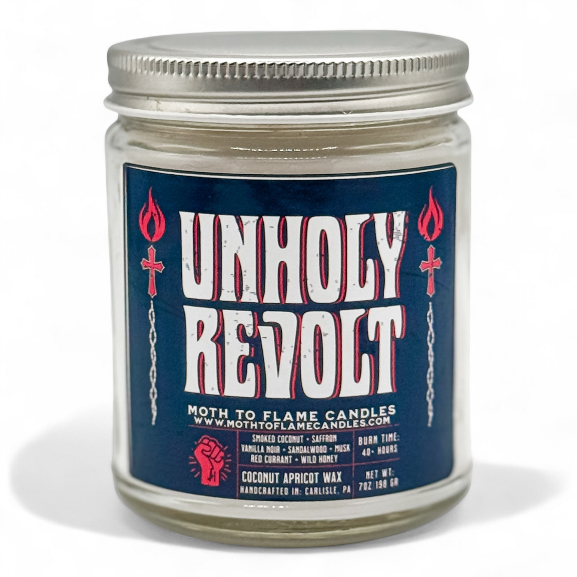 Unholy Revolt – 7 oz Candle Moth to Flame Candles