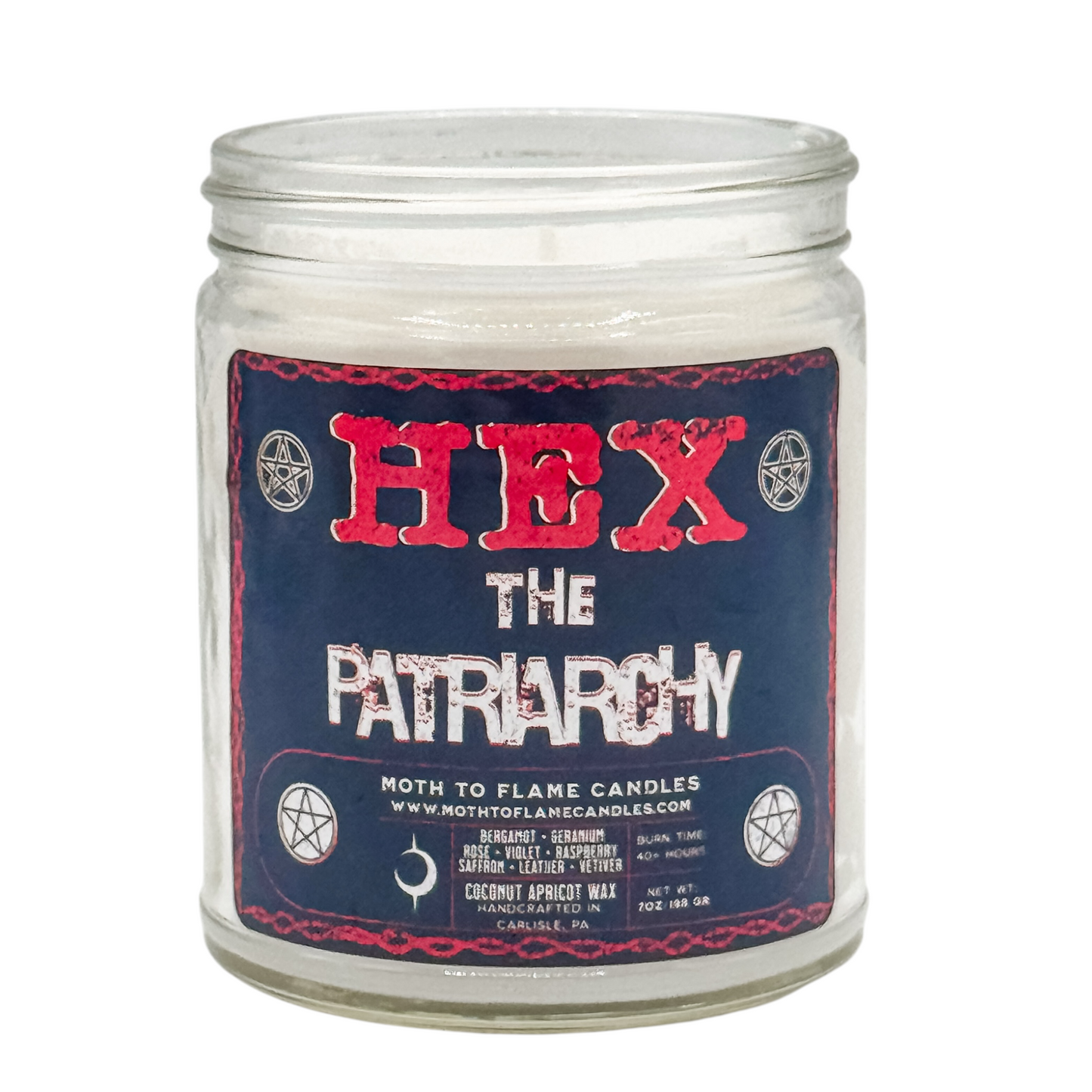Hex the Patriarchy – 7 oz Candle Moth to Flame Candles