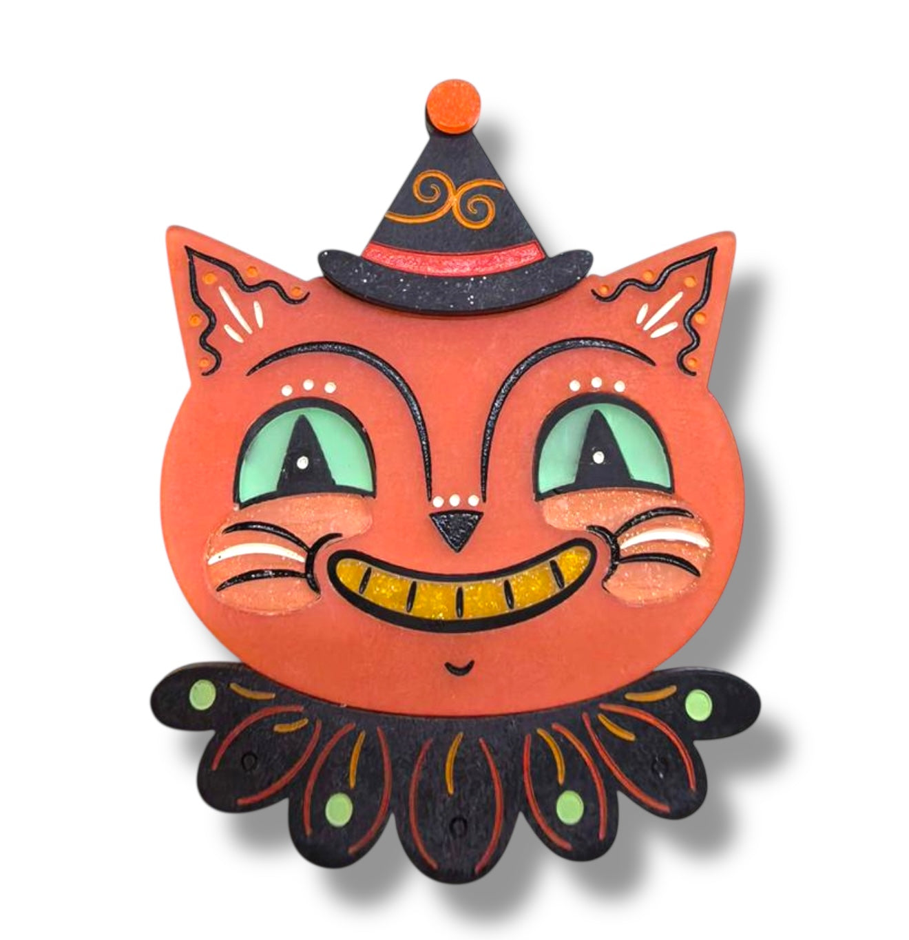 Spunky Copper Cat Brooch by Johanna Parker x Lipstick & Chrome Quirks!