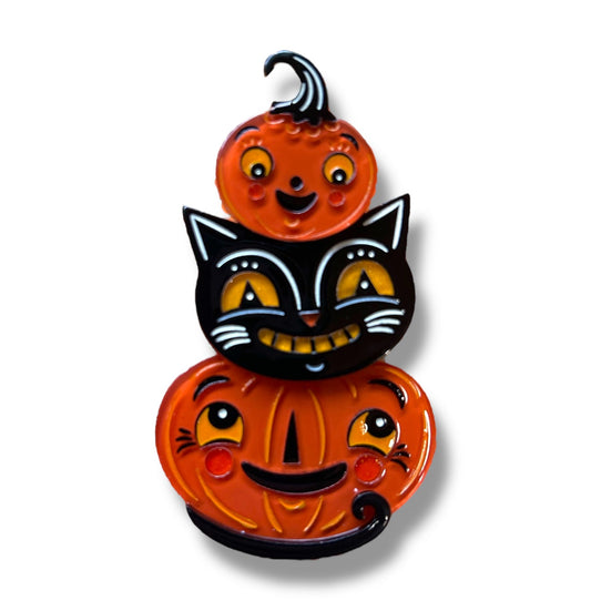 Jolly Jack Pumpkin Stack Brooch by Johanna Parker x Lipstick & Chrome Quirks!