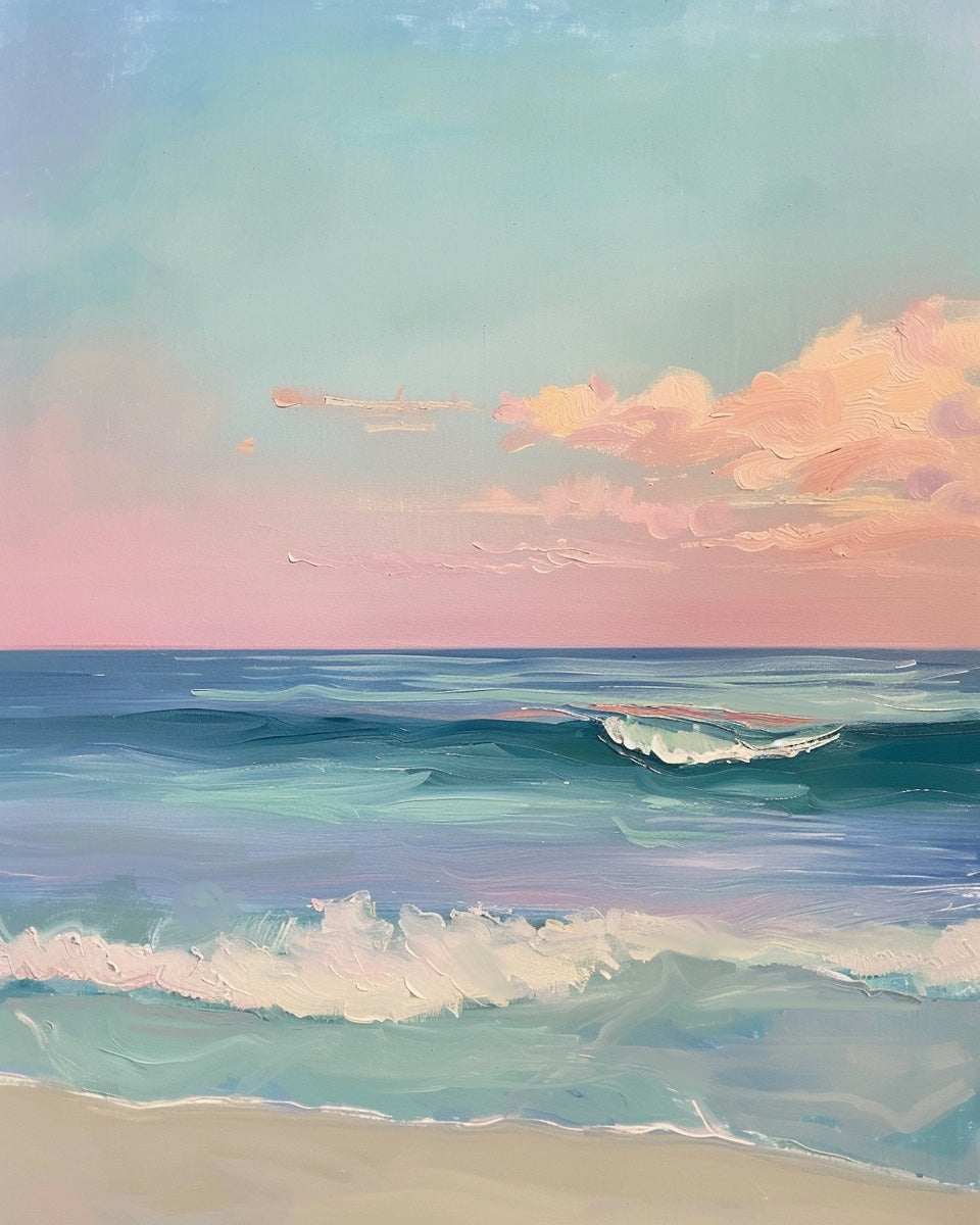 Pink Sky – Original Acrylic Painting (9" x 12"