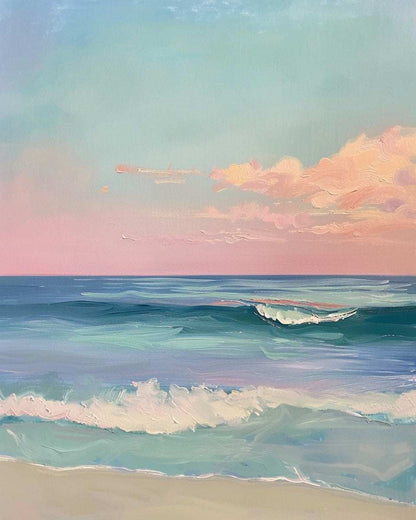 Pink Sky – Original Acrylic Painting (9" x 12"