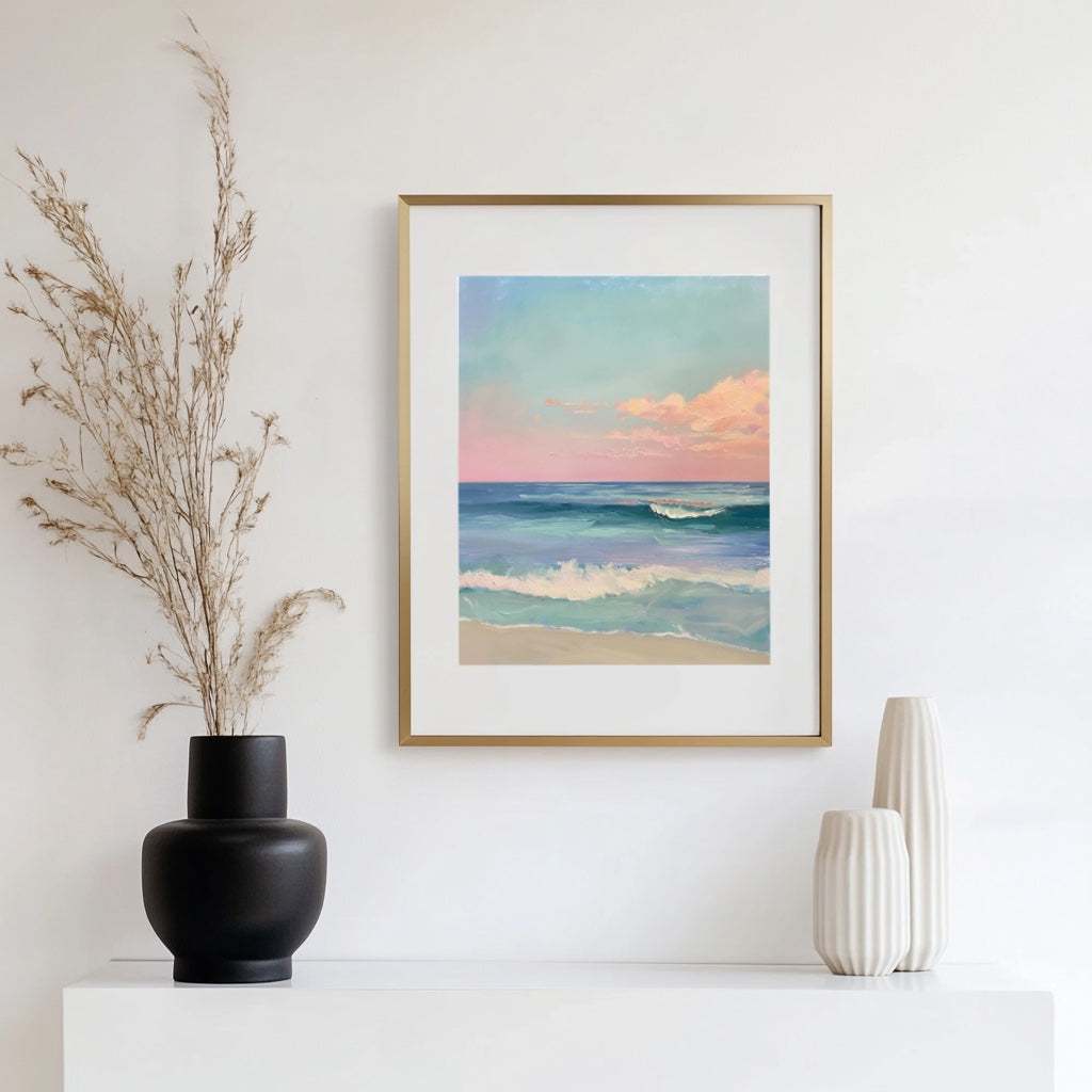 Pink Sky – Original Acrylic Painting (9" x 12"