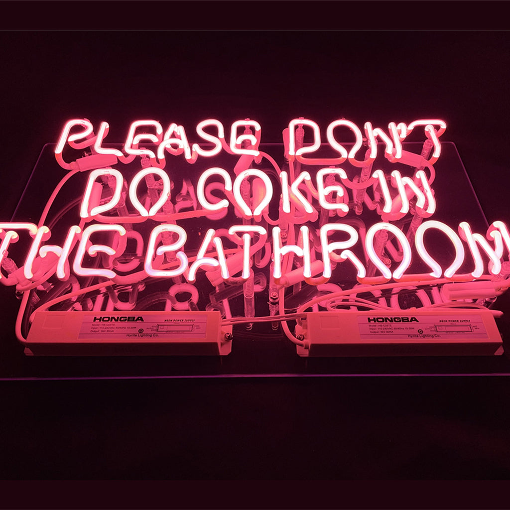 Please Don't Do Coke in The Bathroom Neon Signs Neon Signs Land