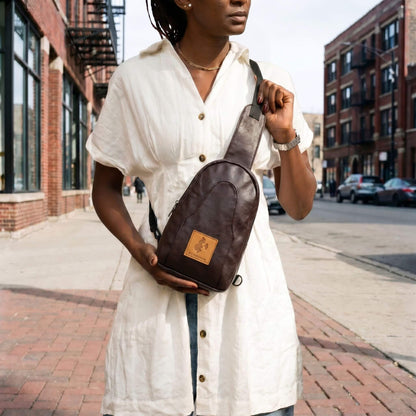 Small Vegan Leather Sling Bag - Crossbody | Buru