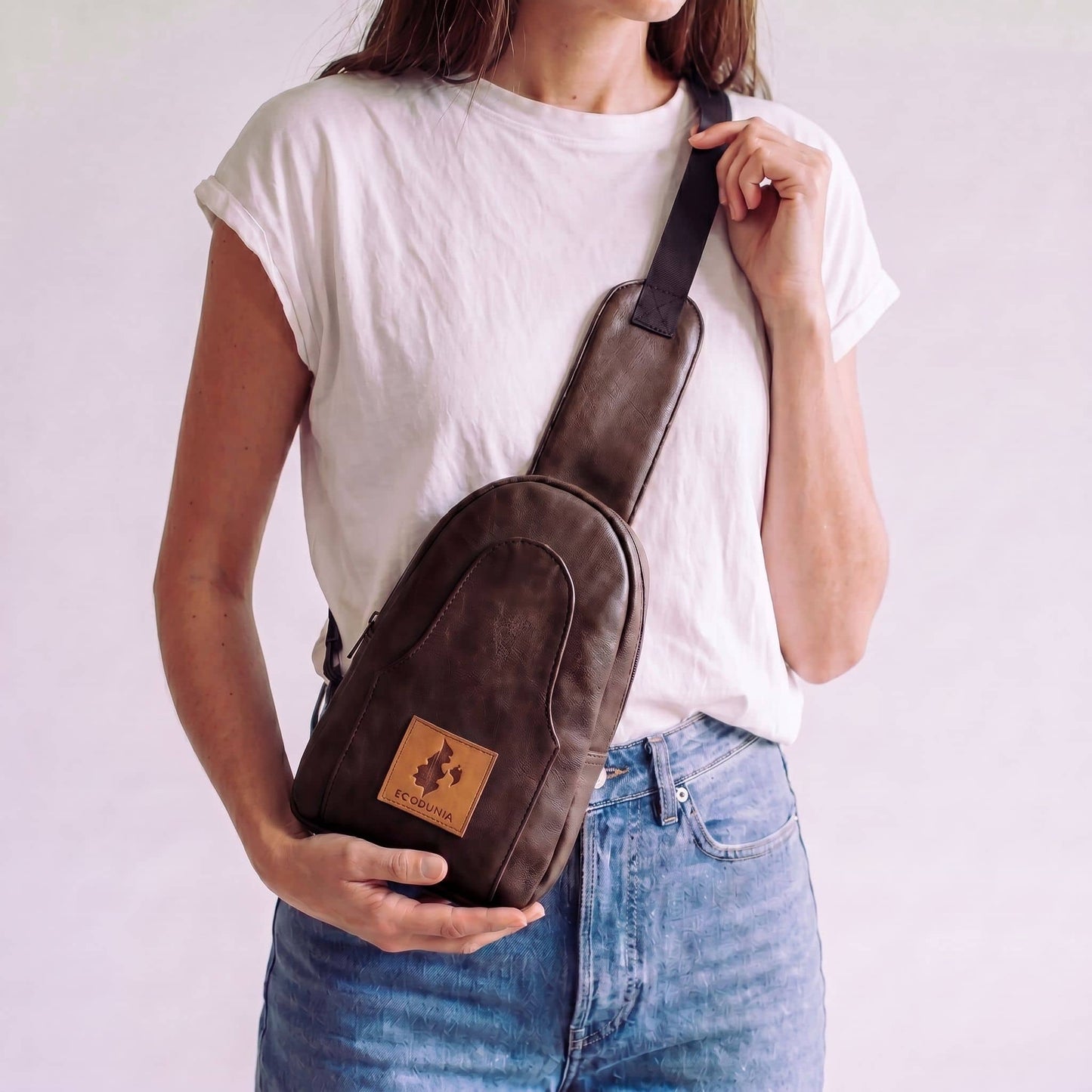 Small Vegan Leather Sling Bag - Crossbody | Buru