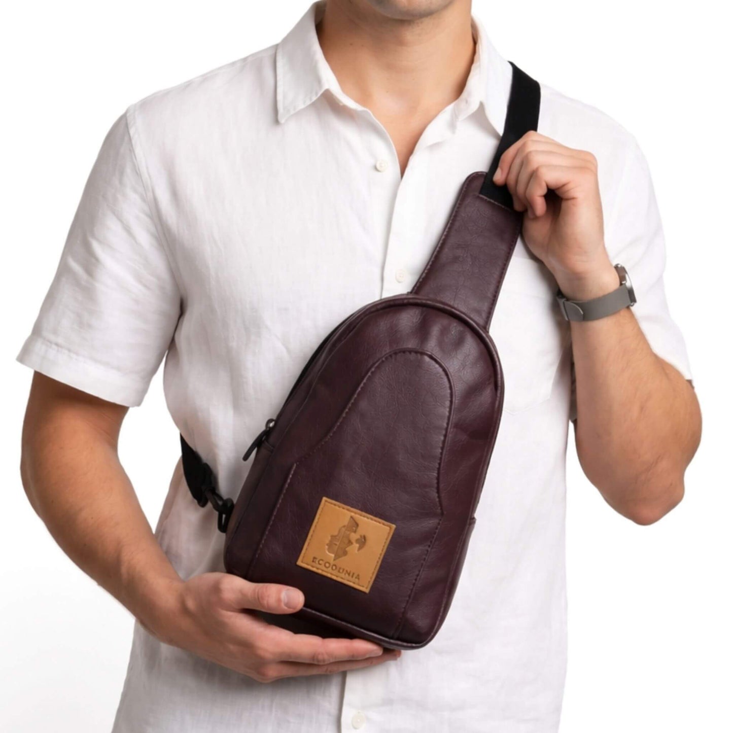 Small Vegan Leather Sling Bag - Crossbody | Buru