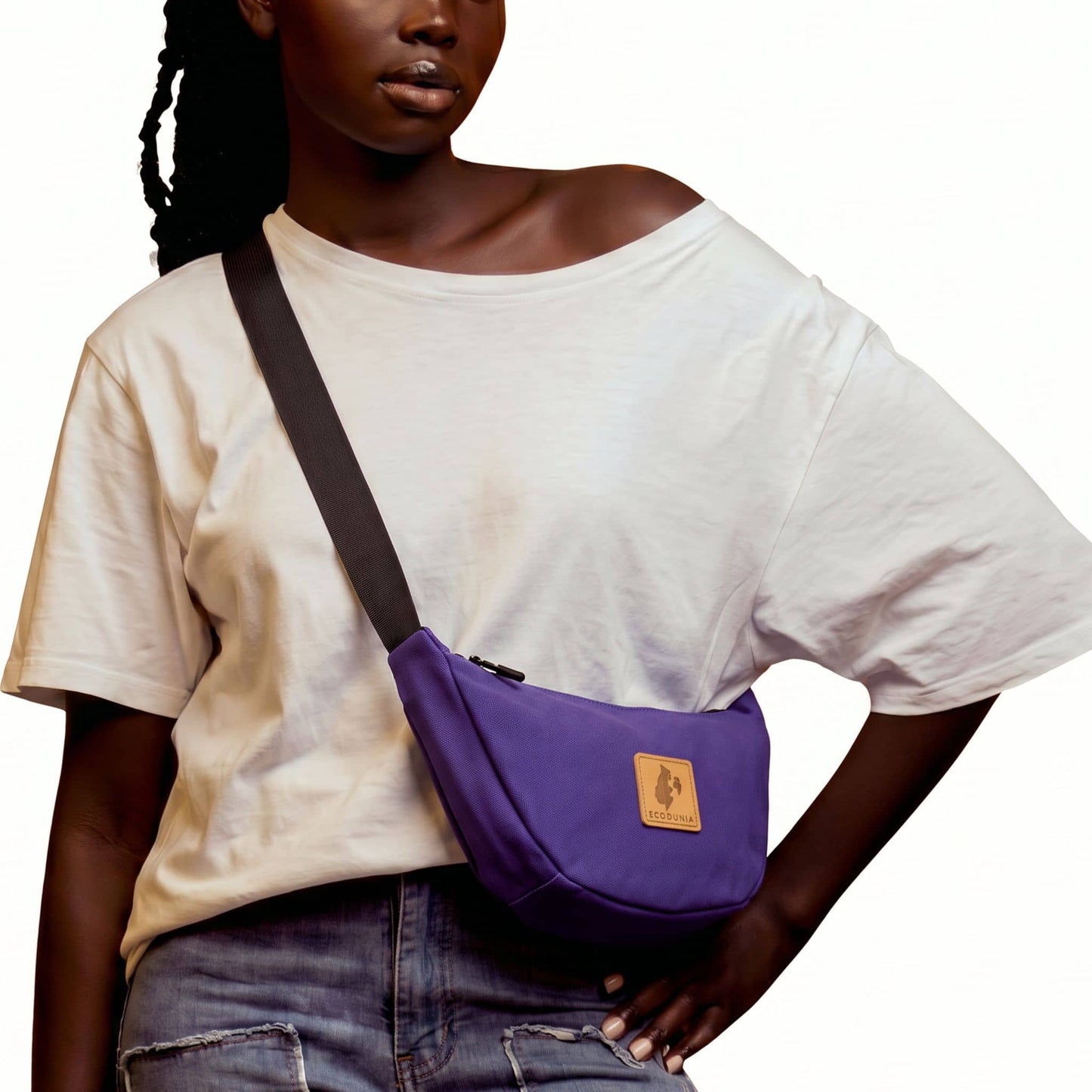 Round Mini Shoulder Bags for Women - Canvas Bag