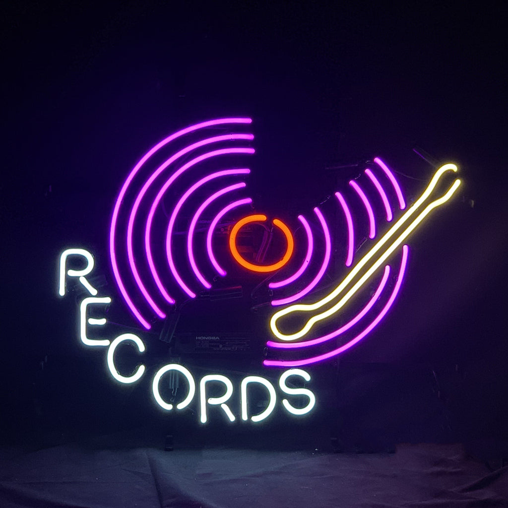 Records Studio Music Neon Signs Light Neon Signs Land