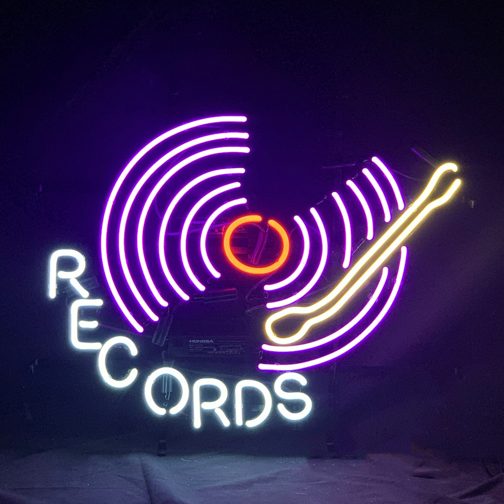 Records Studio Music Neon Signs Light Neon Signs Land