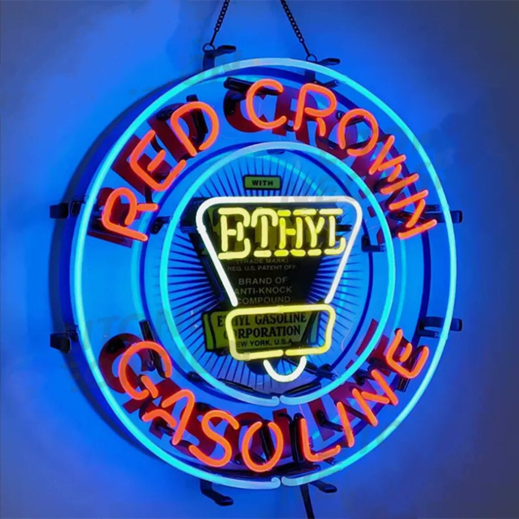 Red Crown Ethyl Gasoline Neon Signs Neon Signs Land