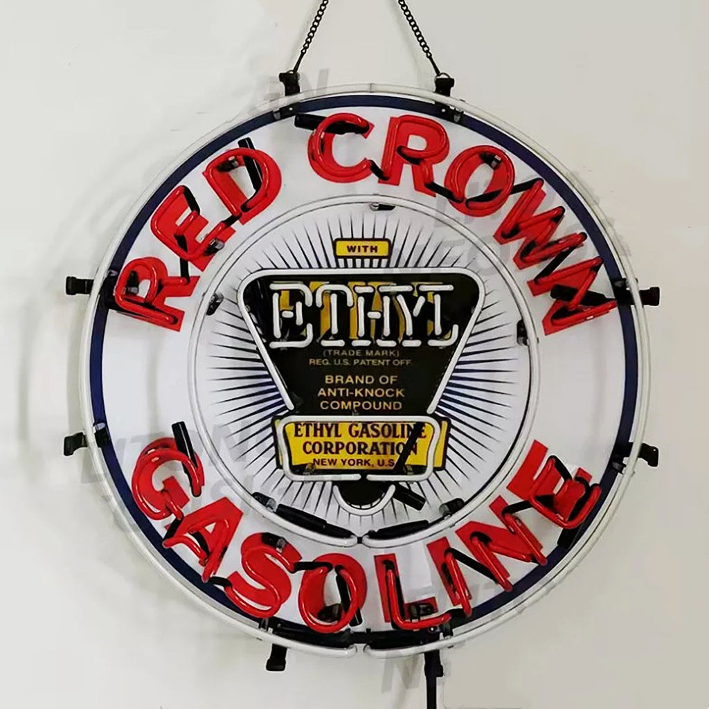Red Crown Ethyl Gasoline Neon Signs Neon Signs Land