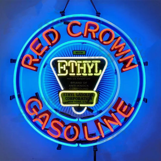 Red Crown Ethyl Gasoline Neon Signs Neon Signs Land
