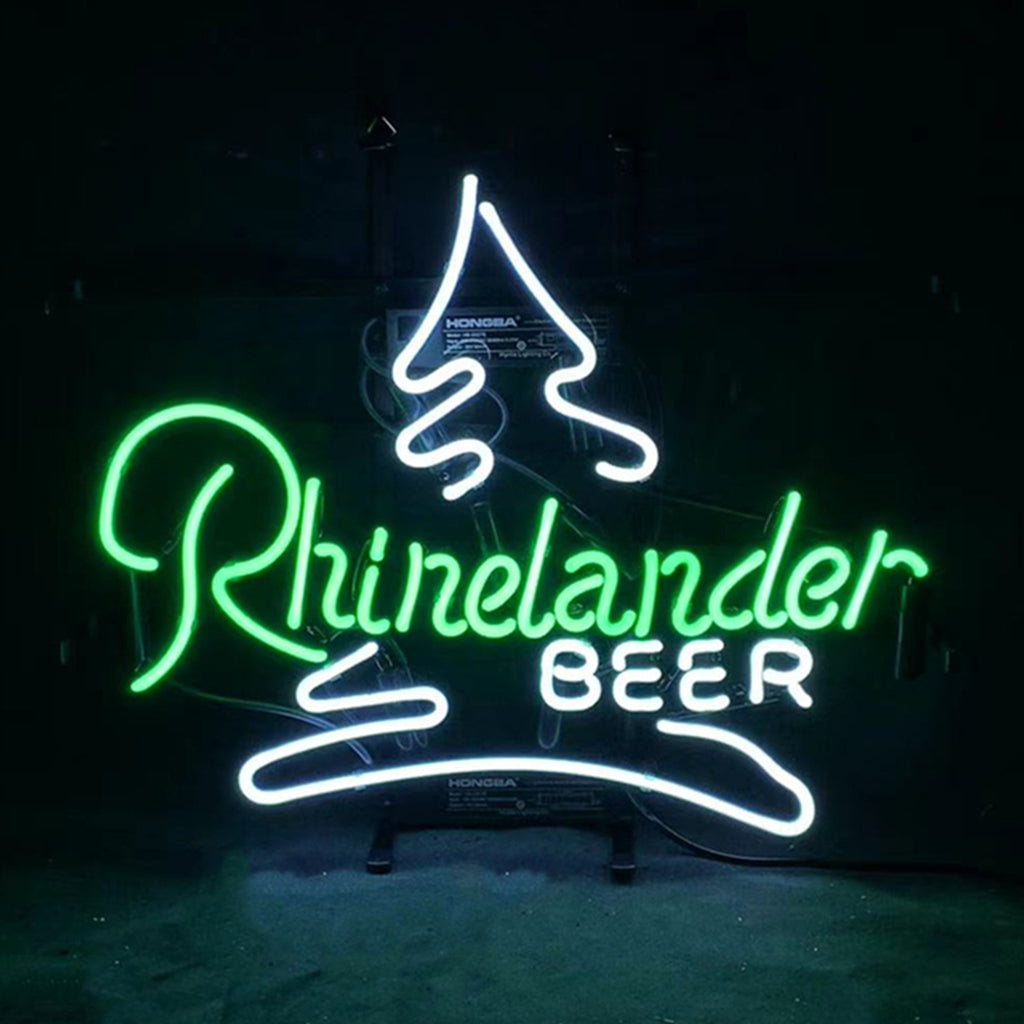 Rhinelander Beer with Tree Neon Signs Light Neon Signs Land