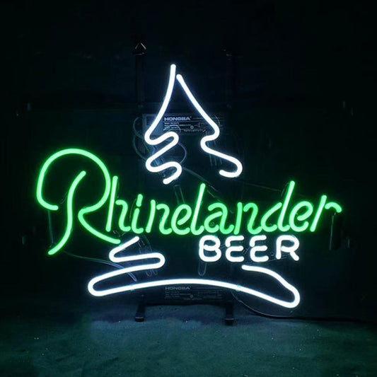 Rhinelander Beer with Tree Neon Signs Light Neon Signs Land