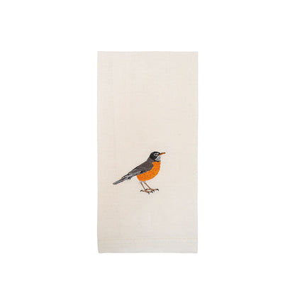 100% Cotton Tea Towels with Bird Embroidery - Kitchen Towels