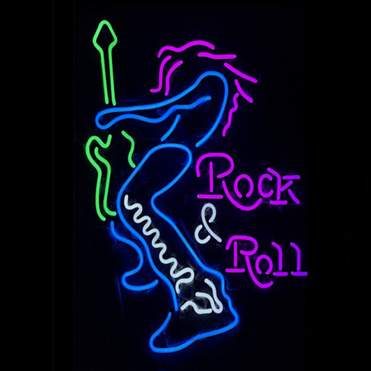 Rock & Roll Guitar Singer Neon Signs Neon Signs Land