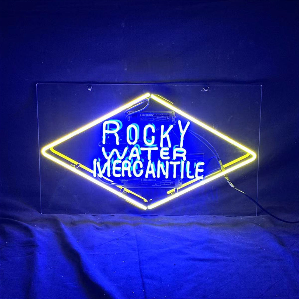 Rocky Water Mercantile Neon Sign Light Neon Signs Land