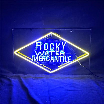 Rocky Water Mercantile Neon Sign Light Neon Signs Land