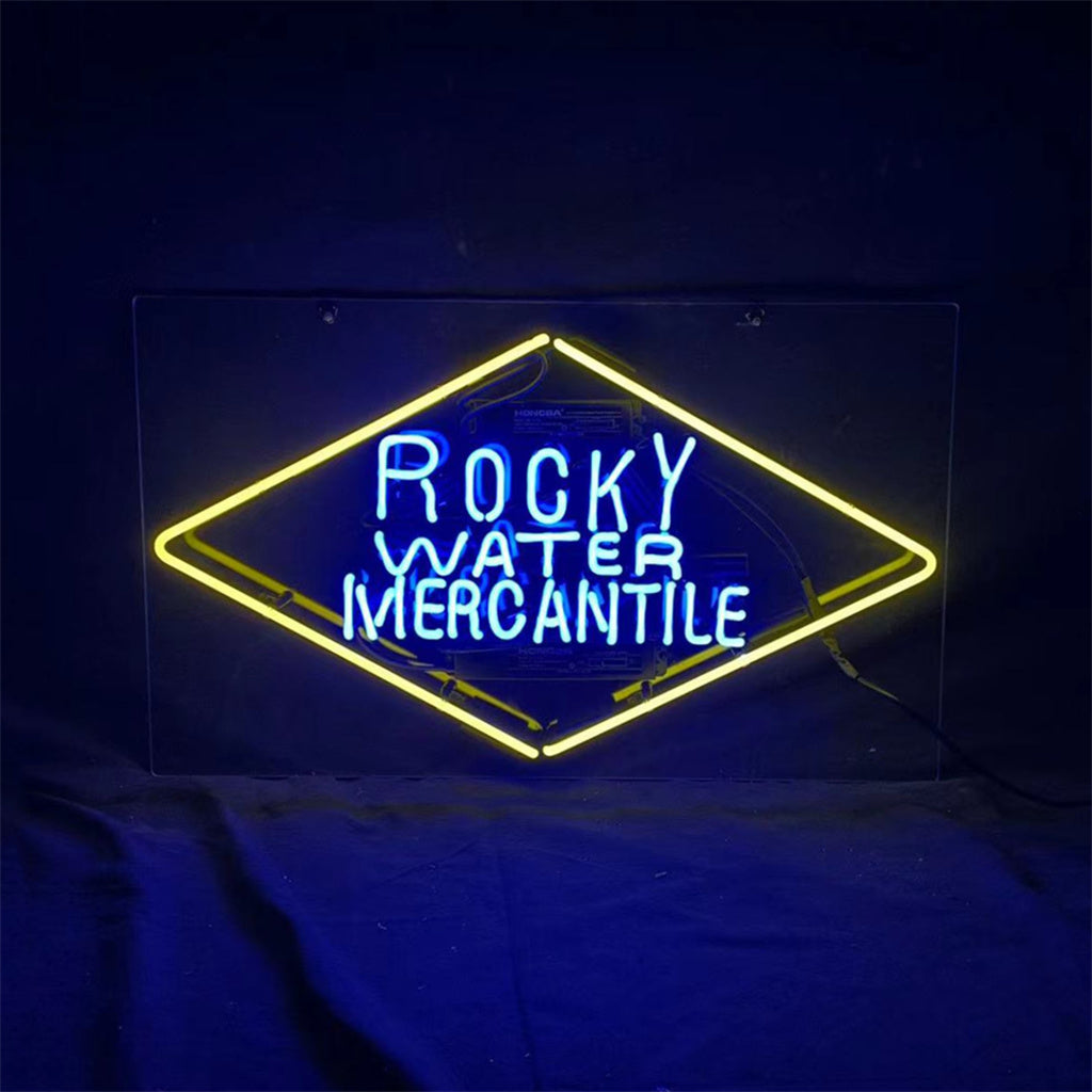 Rocky Water Mercantile Neon Sign Light Neon Signs Land