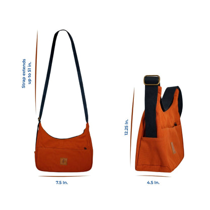 Crossbody Crescent Bag - Canvas Shoulder Bag for Women