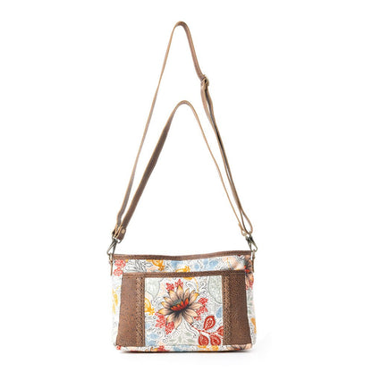 Myra Mesa • Trail Dahlia Floral Printed Canvas Sling Bag - Creative Freedom Collective